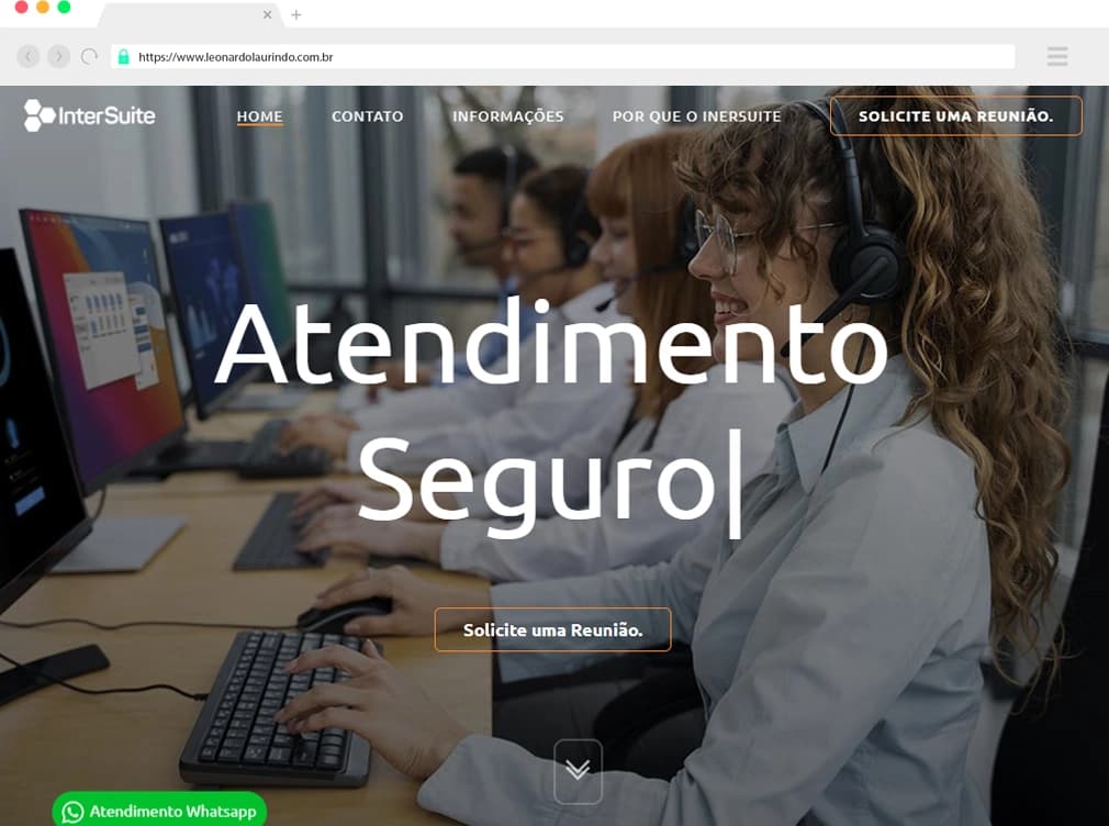 Header da Landing Page InterSuite